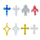 4 Pieces Silicone Cross Pendants Mold Resin Casting Mould for Jewelry Making