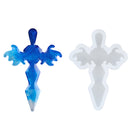 4 Pieces Silicone Cross Pendants Mold Resin Casting Mould for Jewelry Making