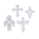 4 Pieces Silicone Cross Pendants Mold Resin Casting Mould for Jewelry Making