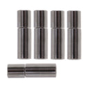 5 Pieces Metal Copper Push Clasps Cord Ends Fit 5 mm Round Leather Cord Buckle Mating Connectors Silver Tone Jewelry Findings Clasps