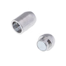 5pcs Silver Magnetic Clasps Converter Connector 6mm Internal Dia DIY Jewelry