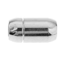 5pcs Silver Magnetic Clasps Converter Connector 6mm Internal Dia DIY Jewelry