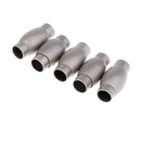 5 Pieces Silver Tone Barrel Tube Jewelry Making Magnetic Clasp Cap Glue Leather Cord Kumihimo DIY Necklace Bracelet Accessories, 20mm Length, 6mm Hole Diamater