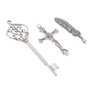 Wholesale Bulk Lots Tibetan Silver Plated Mixed Pendants Charms for Jewelry Making and Crafting fit Necklace Bracelet Keyrings