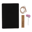 5 Pieces Black Kraft Paper Card Kits Greeting Cards with Dried Flower & Rope