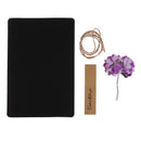 5 Pieces Black Kraft Paper Card Kits Greeting Cards with Dried Flower & Rope
