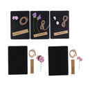 5 Pieces Black Kraft Paper Card Kits Greeting Cards with Dried Flower & Rope