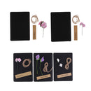 5 Pieces Black Kraft Paper Card Kits Greeting Cards with Dried Flower & Rope