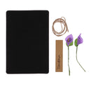 5 Pieces Black Kraft Paper Card Kits Greeting Cards with Dried Flower & Rope