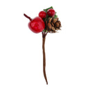 5 Bouquets Plastic Fake Small Berries Pine Cone Artificial Flower for Wedding DIY Gift Box Greeting Wish Cards Decoration Embellishment 10x5cm