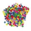 200 Pieces Mix Colors Oval Wooden Spacer Beads European Style Large Hole Wood Charm Beads Barrel DIY Beading Crafts