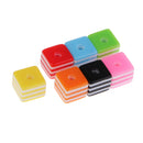 50 Pieces Mixed Color Striped Square Acrylic DIY Beaded Accessories Plastic Spacer Loose Beads For Kids Jewelry Making