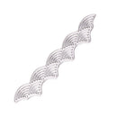 Wave Lace Edge Background Metal Cutting Dies Stencil for DIY Scrapbooking Photo Album Decoration Embossing Paper Cards Decorative Crafts Mermaid Die Cuts Handmade Gifts, 12.9x2.9cm