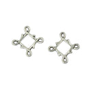 50 Pieces Tibetan Silver Rhombus Celtic Knot Jewelry Charm Pendant Connector 0.82 inch