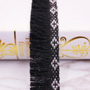 3 Yards Jacquard Ribbon Tassel Fringe Trim Lace Trim Embellishment for Bag Clothing Decoration 30mm