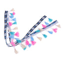 1 Yard 50mm Colorful Tassel Fringe Trim Jacquard Ethnic Patterns Lace Edging Trimmings Ribbon DIY Sewing Craft for Furnishings & Costumes & Curtains & Headdress & More