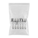 6 Pieces Stainless Steel Sliver Cord End Caps Clasp DIY Handmade Necklace Bracelet Making Crafts
