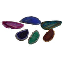 6 Piece Irregular Shape Agate Quartz Slice Pendant Charms for Jewelry Making
