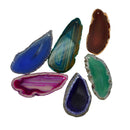 6 Piece Irregular Shape Agate Quartz Slice Pendant Charms for Jewelry Making
