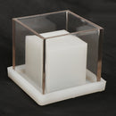 Square Cube Shaped with Hollow Heart Clear Candle Mould Scented Candle Making Mold for Decorative Aromatherapy Home Wedding Party Decorative Dried Flowers Candles Making
