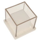 Square Cube Shaped with Hollow Heart Clear Candle Mould Scented Candle Making Mold for Decorative Aromatherapy Home Wedding Party Decorative Dried Flowers Candles Making