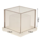 Square Cube Shaped with Hollow Heart Clear Candle Mould Scented Candle Making Mold for Decorative Aromatherapy Home Wedding Party Decorative Dried Flowers Candles Making