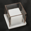 Square Cube Shaped with Hollow Heart Clear Candle Mould Scented Candle Making Mold for Decorative Aromatherapy Home Wedding Party Decorative Dried Flowers Candles Making