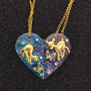 Split Heart Designs Silicone Mold Casting Love Epoxy Resin Mould For DIY Polymer Clay Jewelry Pendant Beading Decorating Craft Mould Tool, 2.56" x 1.38" x 0.2"