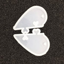 Split Heart Designs Silicone Mold Casting Love Epoxy Resin Mould For DIY Polymer Clay Jewelry Pendant Beading Decorating Craft Mould Tool, 2.56" x 1.38" x 0.2"