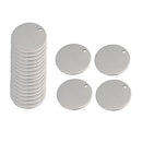 20 Pieces Metal Round Circle Blank Coin Engraving Stamping Charms Tag Pendant Necklace Bracelet Pendants 8mm