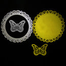 Scrapbook Round Frame Butterfly Designs DIY Paper Cutting Dies Scrapbooking Embossing Stencils for Paper Cards Making Photo Album Decoration Handmade Gifts