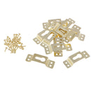 50 Pieces Metal Wall Hanging Picture Frame Photo Frame Hidden Hooks Hangers with Screw Gold