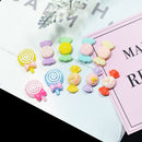 20 Pieces Lots Mixed DIY Flatbacks Resin Flat Back Macarons Lollippops Candies Cabochon Buttons Scrapbooking Slime Charm DIY Embellishment Craft
