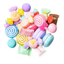 20 Pieces Lots Mixed DIY Flatbacks Resin Flat Back Macarons Lollippops Candies Cabochon Buttons Scrapbooking Slime Charm DIY Embellishment Craft