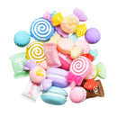 20 Pieces Lots Mixed DIY Flatbacks Resin Flat Back Macarons Lollippops Candies Cabochon Buttons Scrapbooking Slime Charm DIY Embellishment Craft