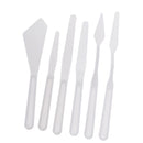 6 Pieces Plastic Palette Cutter Artist Acrylic Oil Painting Palette Spatula Tools Mixing Tools