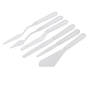 6 Pieces Plastic Palette Cutter Artist Acrylic Oil Painting Palette Spatula Tools Mixing Tools