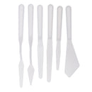 6 Pieces Plastic Palette Cutter Artist Acrylic Oil Painting Palette Spatula Tools Mixing Tools