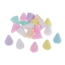 10 Pieces Ice Cream Cone Shape Resin Embellishment Handmade for DIY Clothing Bag Decoration