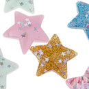 10 Pieces Mixed Colors DIY Flatbacks Resin Flat Back Stars w/ Glitter Confetti Cabochon Buttons Scrapbooking Slime Charm DIY Decorative Embellishment Craft