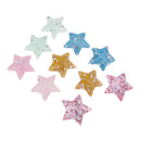 10 Pieces Mixed Colors DIY Flatbacks Resin Flat Back Stars w/ Glitter Confetti Cabochon Buttons Scrapbooking Slime Charm DIY Decorative Embellishment Craft