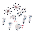 10 Pieces Oceanic Designs Mixed Resin Flatbacks Cabochons Flat Back Buttons Embellishments for Scrapbooking Craft DIY Phone Case
