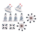 10 Pieces Oceanic Designs Mixed Resin Flatbacks Cabochons Flat Back Buttons Embellishments for Scrapbooking Craft DIY Phone Case