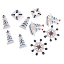 10 Pieces Oceanic Designs Mixed Resin Flatbacks Cabochons Flat Back Buttons Embellishments for Scrapbooking Craft DIY Phone Case