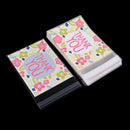 100 Pieces Thank you Cookies Packaging Bags Self-styled Food Cookie Gift Bag Sweet Wedding Birthday Candy Party Favors 15.5x10cm