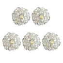 5 Pieces Metal Crystal Pearl Shank Buttons for Sewing Garmnet Accessories 20 mm