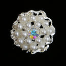 5 Pieces Metal Crystal Pearl Shank Buttons for Sewing Garmnet Accessories 20 mm