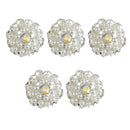 5 Pieces Metal Crystal Pearl Shank Buttons for Sewing Garmnet Accessories 20 mm