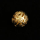 100 Pieces Golden Color Hollow Filigree Skill Carved Bead Spacer Beads DIY Craft Making Loose Beads Metal 8mm