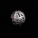 Silver Plated Hollow Filigree Round Ball 8mm Metal Spacer Beads for Jewelry Making Findings Pack of 100 Pcs